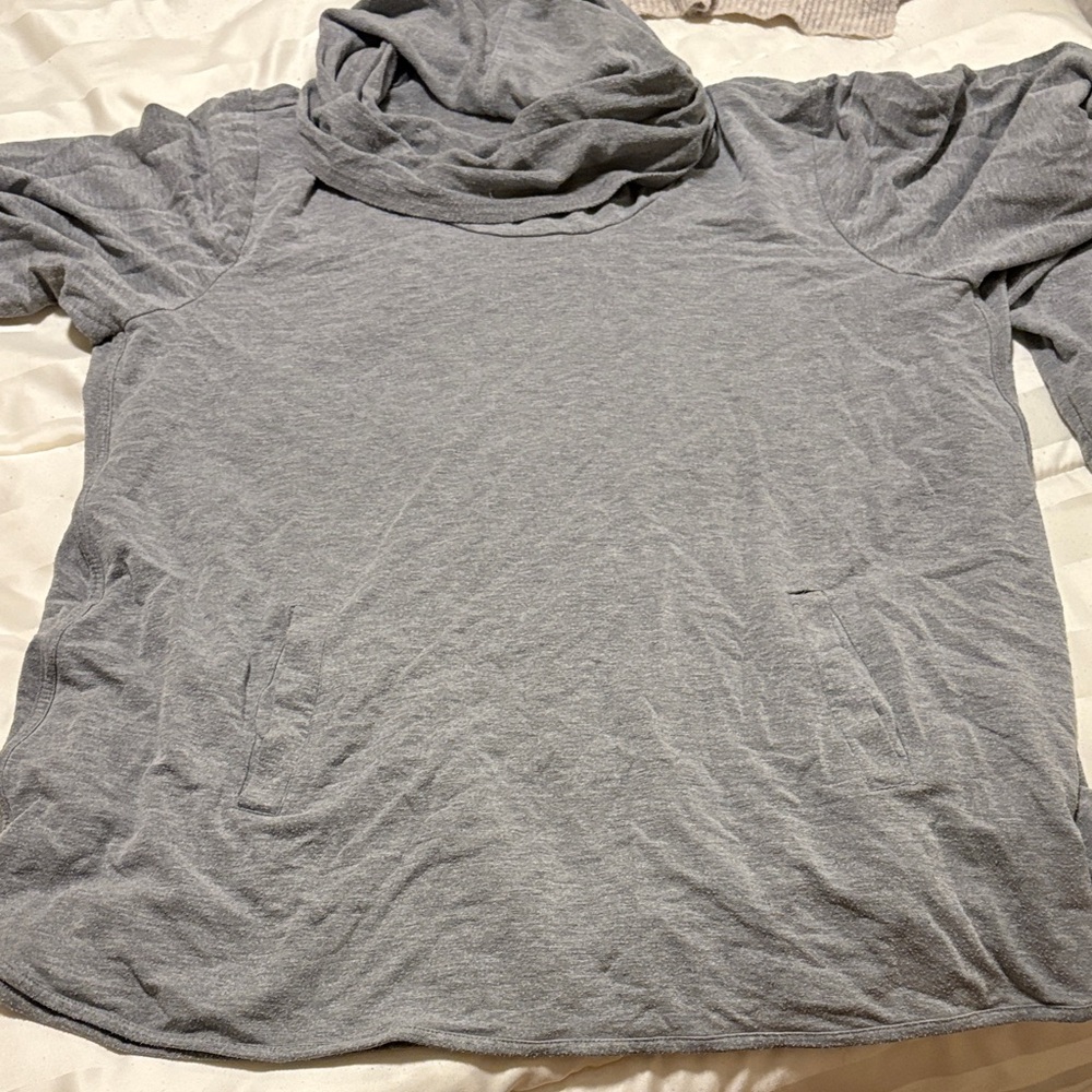 Cozy Gray Cowl Neck Sweatshirt